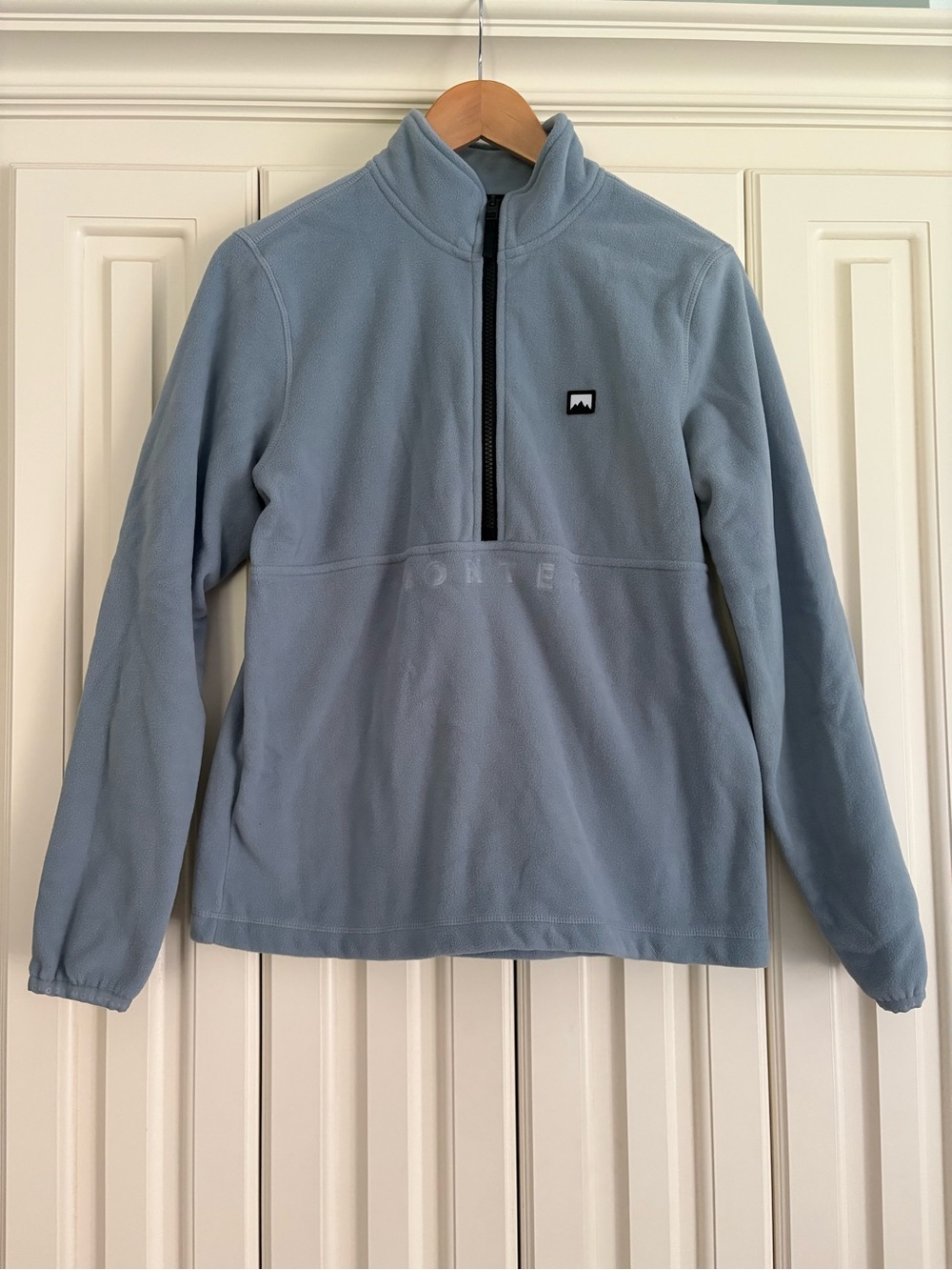 MONTEC Light Blue Half-Zip Fleece Pullover Men's Size Small Cozy Outdoor
